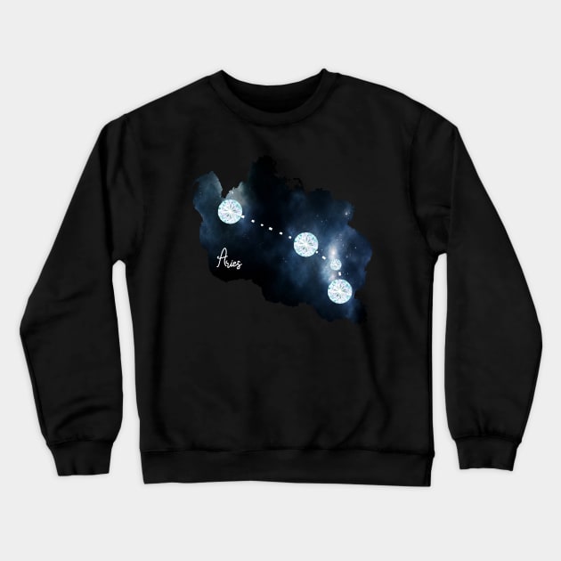 Star Signs and Birth Stones - Aries in Diamond Crewneck Sweatshirt by AnnieBCreative